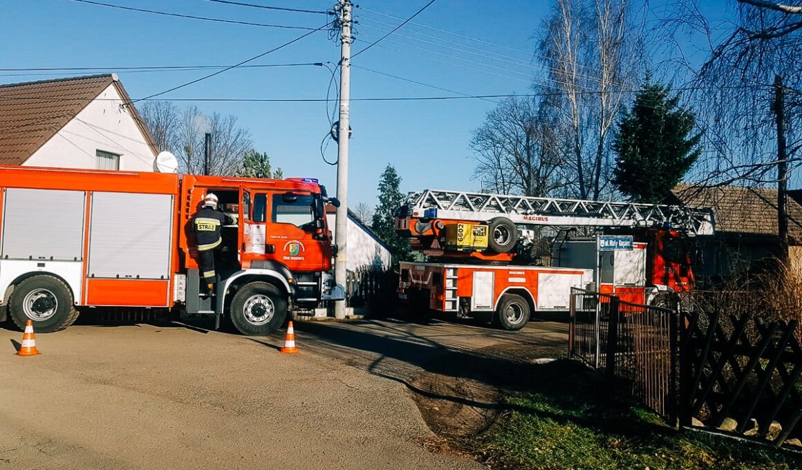 Pożar sadzy w kominie